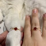 Bague agate rouge, la pierre de la paix, un petit plaisir pour Noël pour TOUS