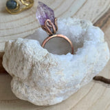 Raw natural amethyst ring, creation ring