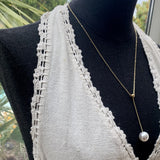 Collier en forme Y avec perle, un collier délicat