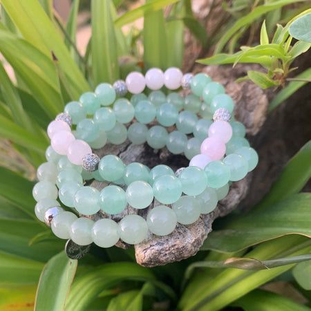 Bracelet en sodalite et topaze jaune ou sodalite et aventurine verte