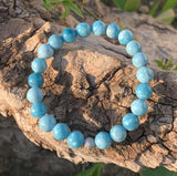 Bracelet larimar naturel de grade supérieur 