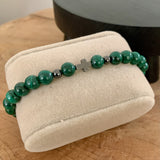 bracelet malachite naturelle ET croix hématite, le bracelet lithothérapie anti-douleur