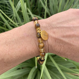 Bracelet œil de tigre et citrine, 