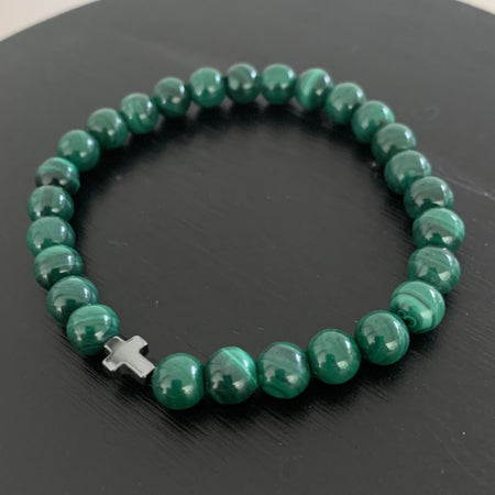 Natural malachite bracelet