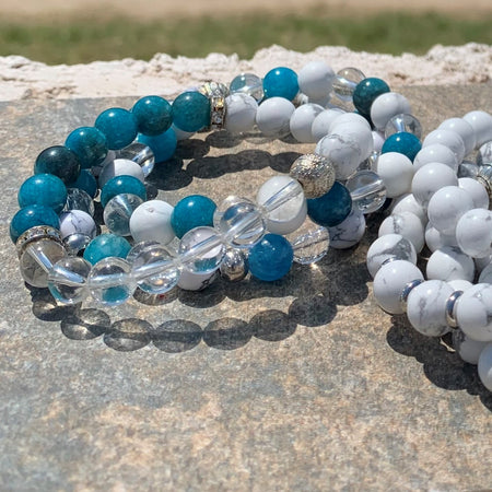 Natural blue apatite bracelet