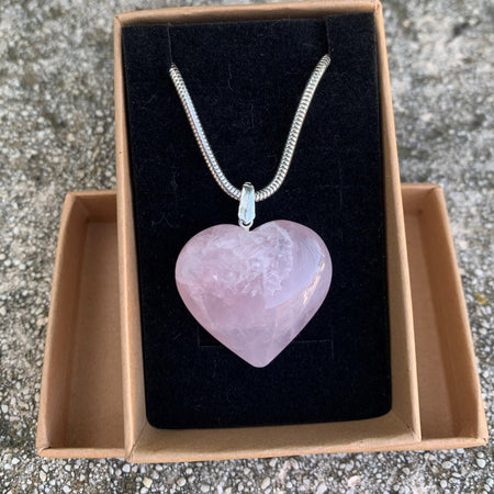 Rose quartz heart, heart