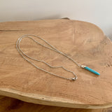 Collier Y turquoise, Long collier Boho Fait main en France