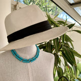 Choker en Turquoise, un collier pour homme argent et turquoise