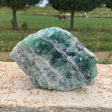 Aqua aura angel, Cristal de quartz Aqua Aura brut