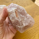 Natural raw rose quartz