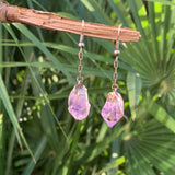 Raw amethyst earrings