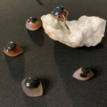 Bague agate rouge, la pierre de la paix, un petit plaisir pour Noël pour TOUS