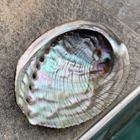 Support, trépied en bois pour sphère, boule de cristal, œuf en pierre et abalone