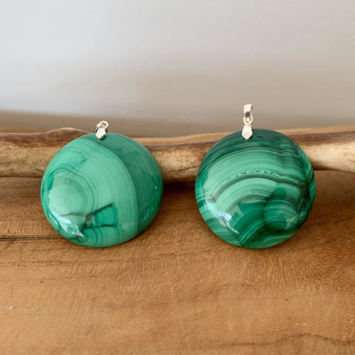 Natural malachite pendant, the painkiller stone 