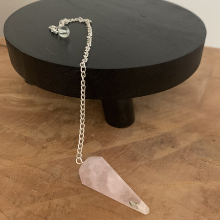 Rose quartz pendulum