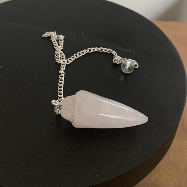 Rose quartz pendulum