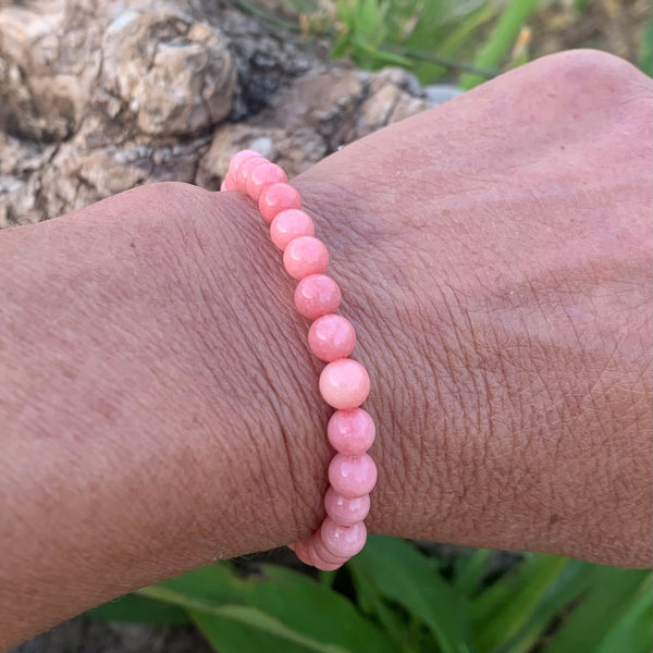 Bracelet rhodochrosite 6mm "la gestion des émotions"