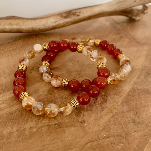 Natural carnelian bracelet "vitality"