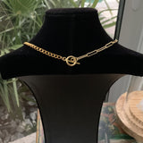 Choker, Gold-plated mother-of-pearl necklace