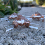 Générateur d'énergie en pyramide et pointes en cristal de roche