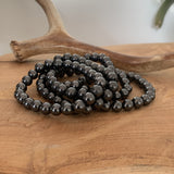 Bracelet shungite de 8mm, shungite véritable de Russie