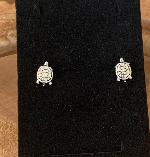 Boucles d’oreilles tortue en argent, symbole de sagesse et de longévité