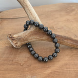 Bracelet shungite de 8mm, shungite véritable de Russie