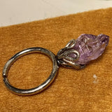 Raw natural amethyst ring, creation ring