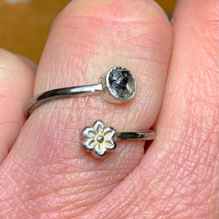 Raw natural amethyst ring, creation ring