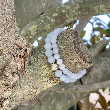 Natural sodalite bracelet "appeasement", blue men's bracelet