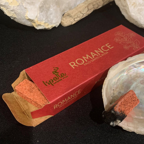 Tablette d'encens de Palo Santo et rose, pour une ambiance romantique