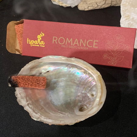 Coffret d'encens pétales de rose, bâtons d'encens et quartz rose