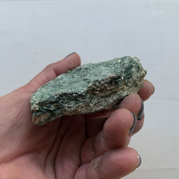 Extra quality raw green fuchsite from Brazil, fairy crystal