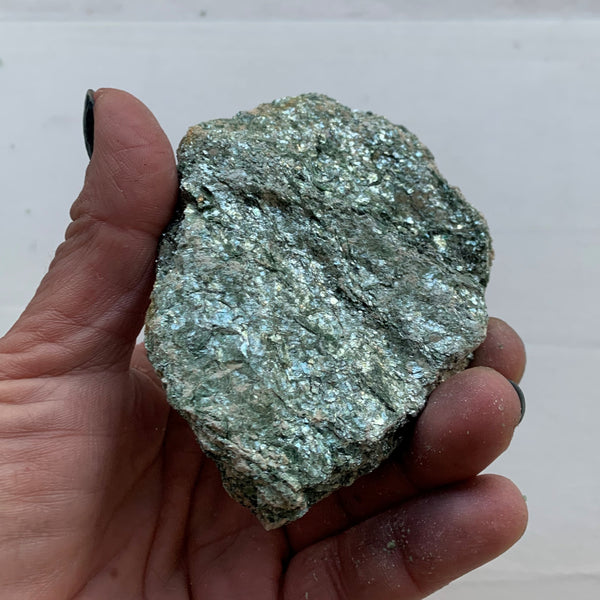 Extra quality raw green fuchsite from Brazil, fairy crystal