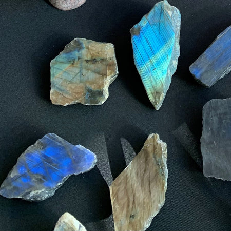 Collier labradorite bleue en pierres naturelles